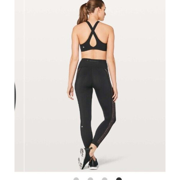 Lululemon‎ Leggings Colour Me Quick 7/8  25" Black Flash Light Tone Size 4 - Picture 2 of 10